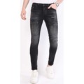 Stuprörsjeans Local Fanatic Slim Fit Jeans Slitning Stretch