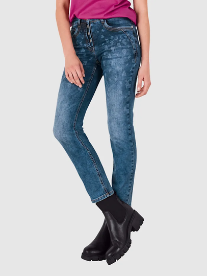 Jeans med leopardmönster Dress In Dark blue