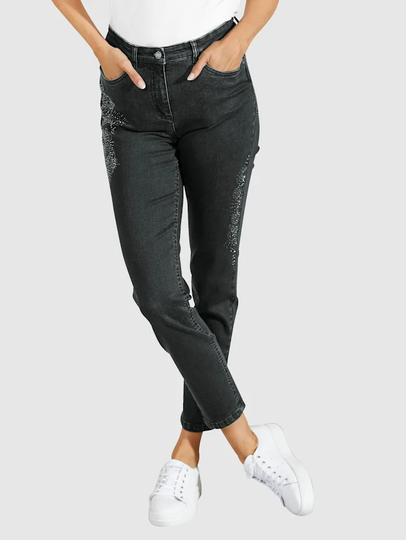 Jeans med push up-effekt Paola Black stone