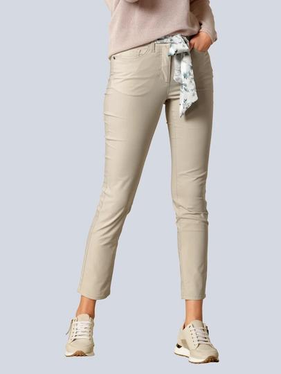 Jeans med mönstrat knytband Alba Moda Kitt