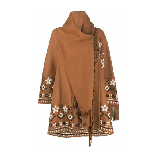 Ermanno Scervino - Capes och Ponchos - Brun - Dam - Storlek: M