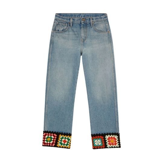 Alanui - Boyfriend Jeans - Blå - Dam - Storlek: W27