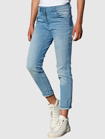 Jeans i trendig tvättning Dress In Blue bleached