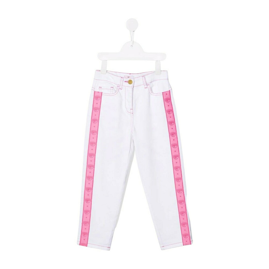 Chiara Ferragni Collection - Jeans - Vit - Flicka - Storlek: 128 Cm,104 Cm,140 CM