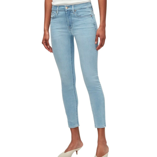 7 For All Mankind - Skinny Jeans - Blå - Dam - Storlek: W25,W26,W30,W24,W27,W32,W29,W31,W28