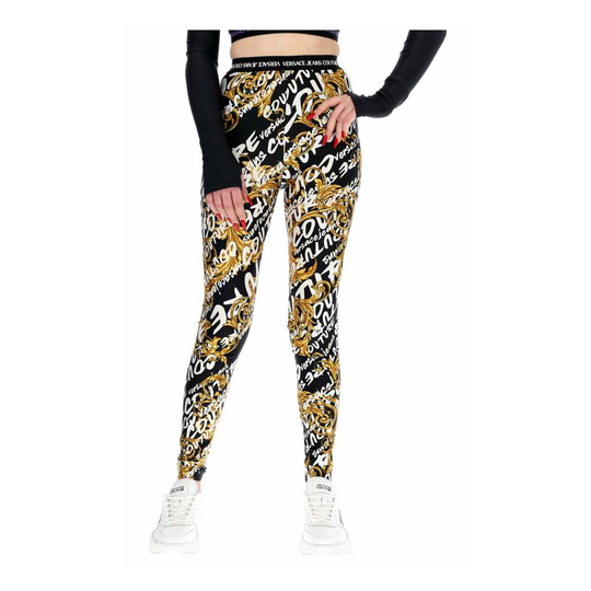 Versace Jeans Couture - Leggings - Svart - Dam - Storlek: L,S,Xs
