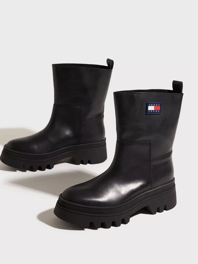 Tommy Jeans - Biker boots - Black - Tommy Jeans Fashion Bootie - Boots & Kängor