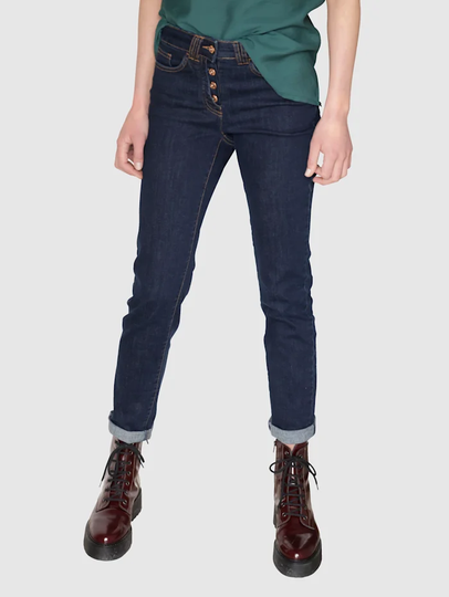 Jeans med synlig knappslå Dress In Dark blue
