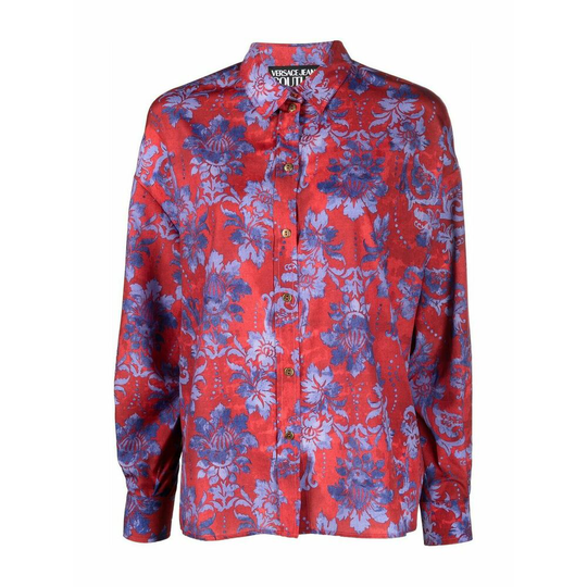 Versace Jeans Couture - Skjortor - Röd - Dam - Storlek: L,M,S,Xs