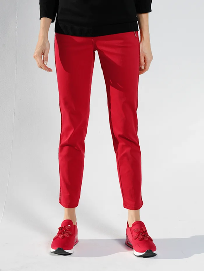 Jeans med glittriga revärer AMY VERMONT Röd