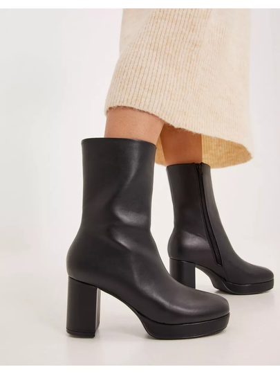 NLY Shoes Perfect Platform Boot Stövletter Svart