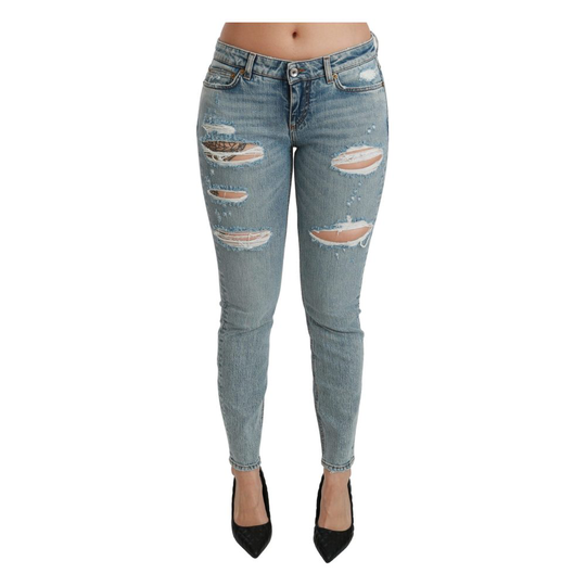 Dolce & Gabbana - Skinny Jeans - Blå - Dam - Storlek: S