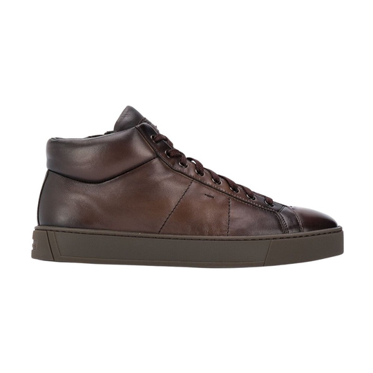 Santoni - Sneakers - Brun - Herr - Storlek: 39 EU