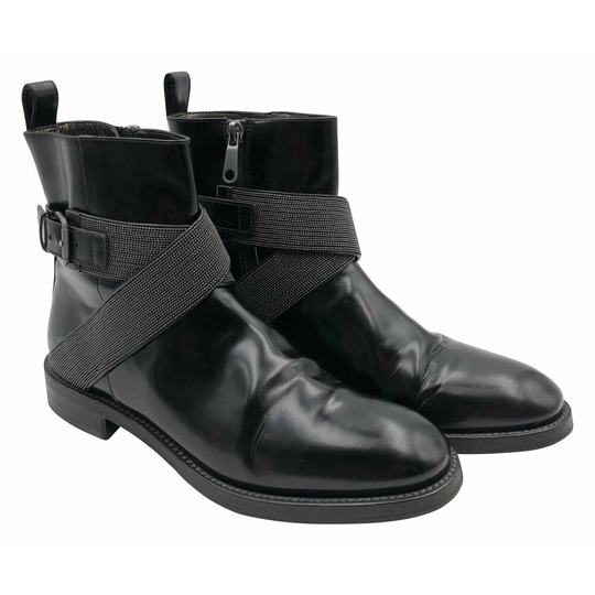 Brunello Cucinelli - Boots - Svart - Dam - Storlek: 39 EU
