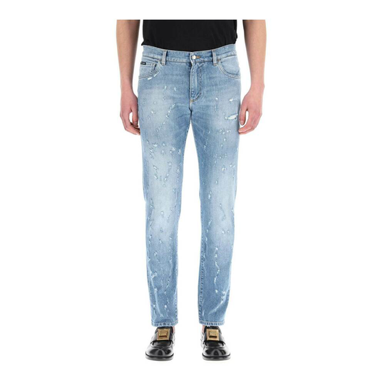 Dolce & Gabbana - Jeans - Blå - Herr - Storlek: XL