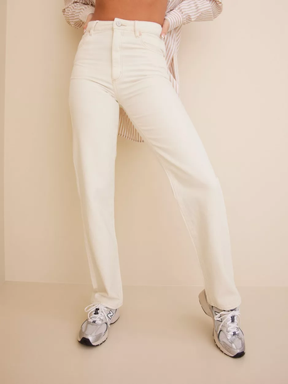 Abrand Jeans - High waisted jeans - White - A '94 High Straight Stone White - Jeans