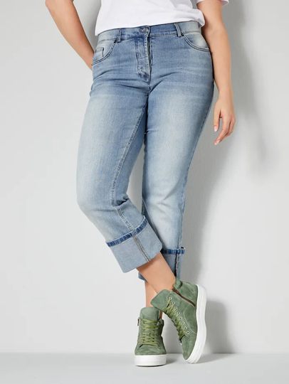 Jeans med straight fit Janet & Joyce Blue bleached