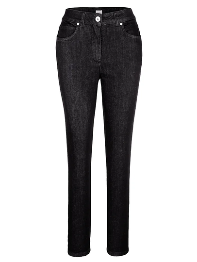 Jeans i skönt tvärelastisk material MONA Svart