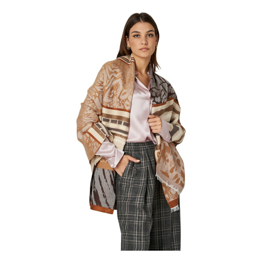 Manila Grace - Capes och Ponchos - Brun - Dam - Storlek: ONE Size