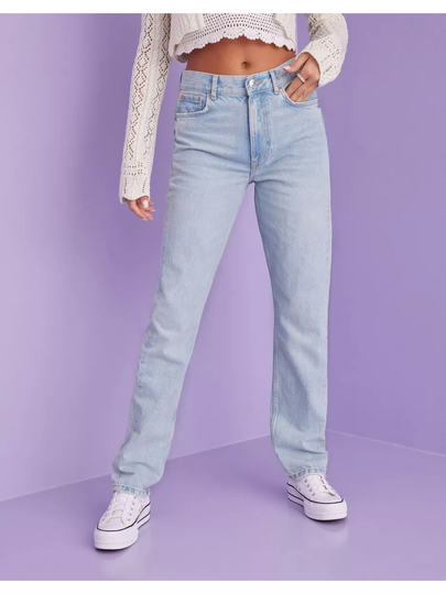 Gina Tricot Full length jeans Straight jeans Light Blue