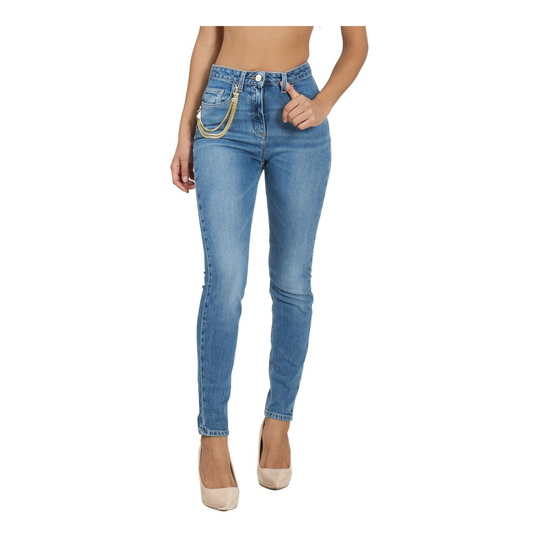 Elisabetta Franchi - Skinny Jeans - Blå - Dam - Storlek: W27,W30,W29,W26,W28,W25