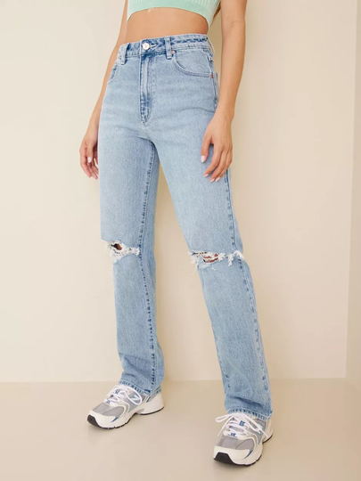 Abrand Jeans - Straight jeans - Denim - A '94 High Straight Gina Rip - Jeans
