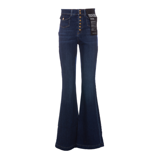 Versace Jeans Couture - Flare Jeans - Blå - Dam - Storlek: W25,W26,W27