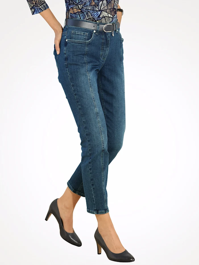 7/8-jeans i 5-ficksmodell MONA Blå