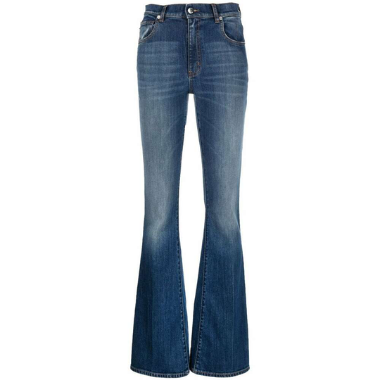 Love Moschino - Flare Jeans - Blå - Dam - Storlek: W31,W26,W28,W25,W29,W30,W27