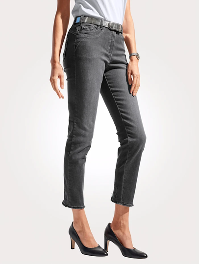 Jeans med trendiga fransar MONA Mörkgrå
