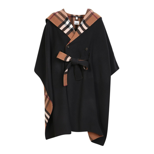 Burberry - Capes och Ponchos - Svart - Dam - Storlek: M,2Xs