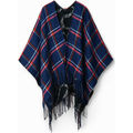 Kappor Desigual Poncho femme Mix Cuadros Paris