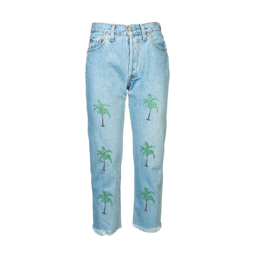 5Progress - Boyfriend Jeans - Blå - Dam - Storlek: M