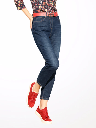 Jeans i 5-ficksmodell MONA Mörkblå