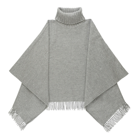 Fabiana Filippi - Capes och Ponchos - Grå - Dam - Storlek: ONE Size
