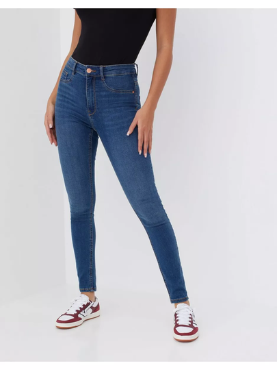 Gina Tricot Molly High Waist Jeans Skinny jeans Mörk Blå