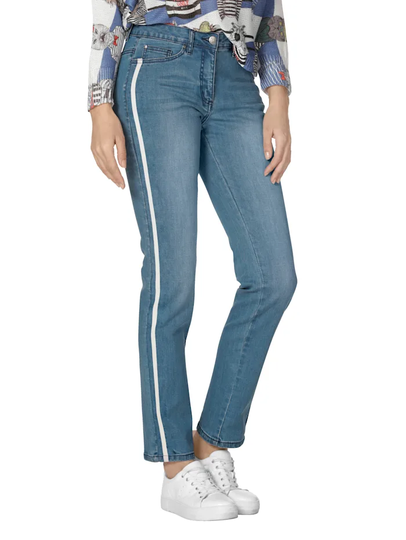 Jeans med revärer AMY VERMONT Ljusblå