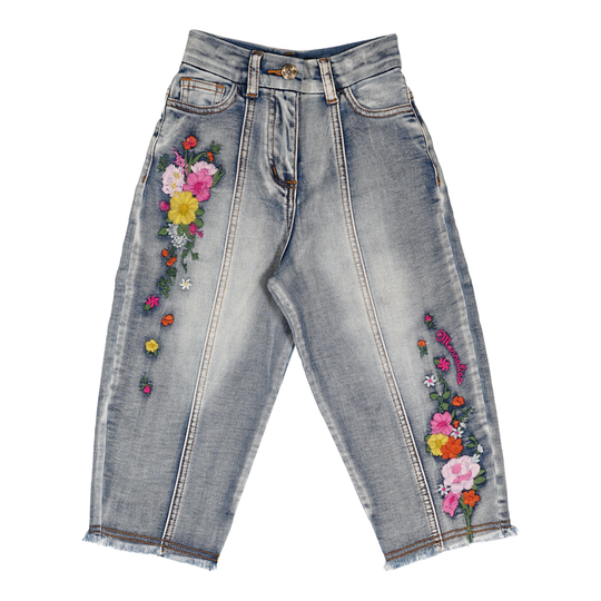 Monnalisa - Jeans - Blå - Flicka - Storlek: 104 Cm,128 Cm,140 Cm,116 CM