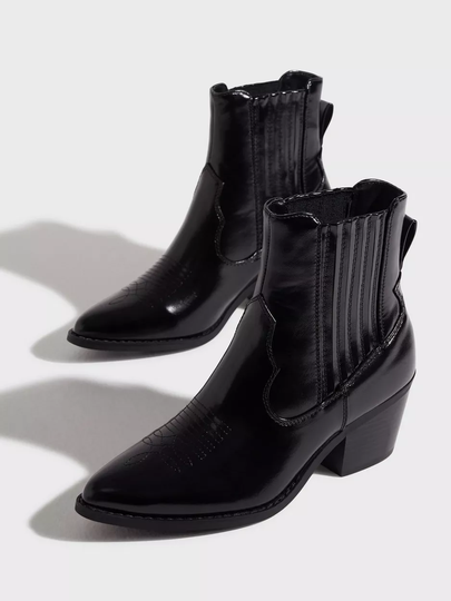 Only Shoes - Cowboy boots - Black - Onltoby-1 Pu Cowboy Boot - Noos - Boots & Kängor