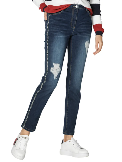 Jeans med glittrande revärer AMY VERMONT Dark blue