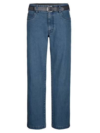 Jeans med matchande skärp Roger Kent Blå