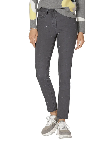 Jeans med strass AMY VERMONT Grå
