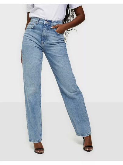 Gina Tricot 90s High Waist Jeans Straight jeans Vintage Blue Denim
