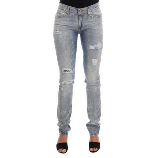 Versace Jeans Couture - Skinny Jeans - Blå - Dam - Storlek: W26