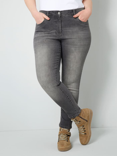 Jeans i trendig ankellängd Sara Lindholm Grå