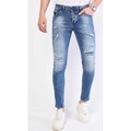 Stuprörsjeans Local Fanatic Slitna Jeans Slim Fit Bla