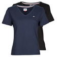 T-shirts med korta ärmar Tommy Jeans TJW 2PACK SLIM SOFT V NECK TEE