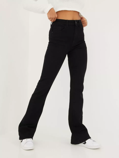 Pieces - Flare jeans - Black - Pcpeggy Flared Hw Jeans Bl-Vi Noos - Jeans