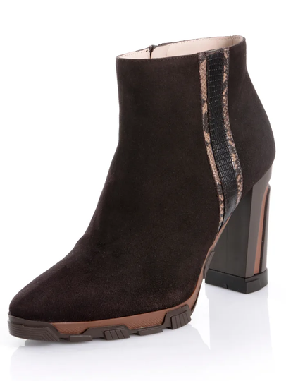 Stövletter med grov sula Alba Moda Brun