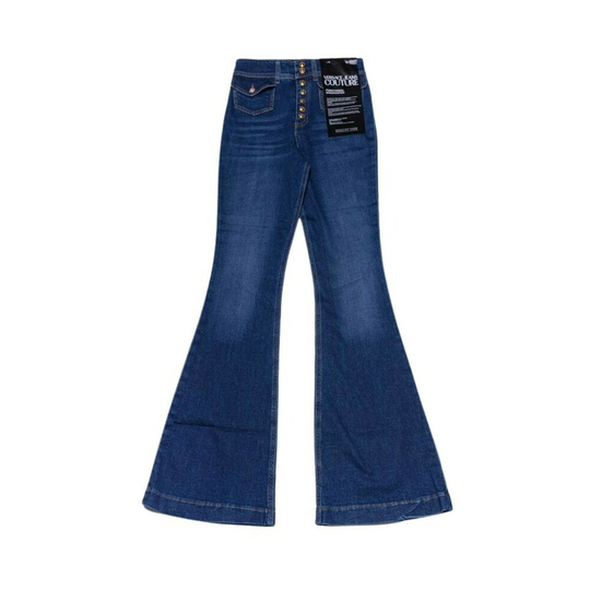 Versace Jeans Couture - Flare Jeans - Blå - Dam - Storlek: W26,W27